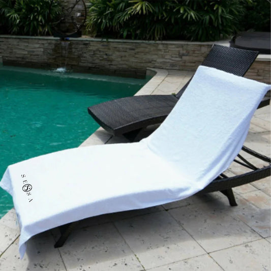 Luxury Pool Lounge Chair Cover – Soft, Quick-Dry & Slip-Resistant