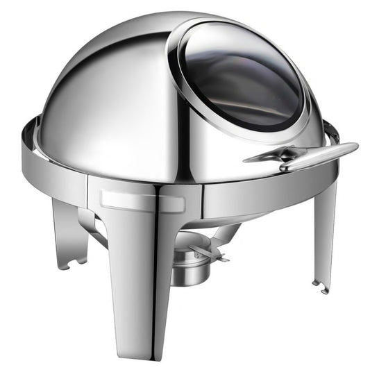 6L Electric Chafing Dish with Window – 201 Stainless Steel, 300W