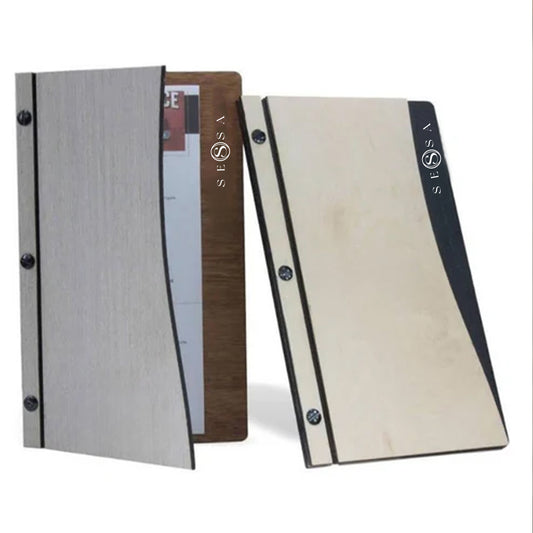 Screwpost Binding Wooden Menu – Elegant & Durable Design