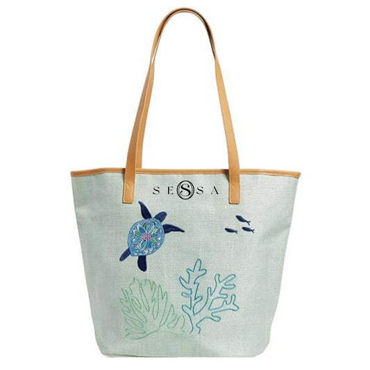 Customizable Canvas & Straw Tote Bag with Zipper – Stylish & Versatile