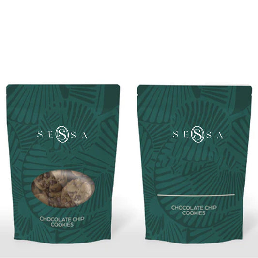 Chocolate Chip Cookie Bag - 9.6 x 4.5" (Perfect for Snacks & Treats)