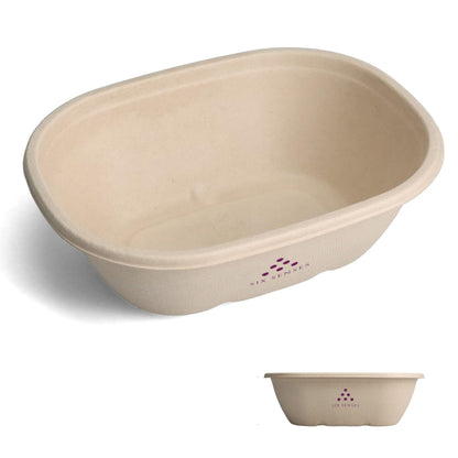 Sugarcane Bagasse Pulp Bowl, 620ml and 770ml, Eco-Friendly Disposable Tableware