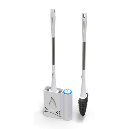4-in-1 Toilet Brush Set – ABS+TPR, Includes Nylon Brush, Disposable Sponge & Base