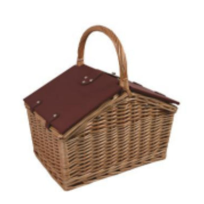 Luxury 2-Person Picnic Basket with Cutlery, Glasses & Cooler