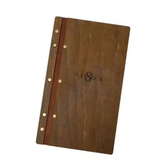 Eco-Friendly Bamboo Wooden Menu File – Stylish & Durable Notebook Cover