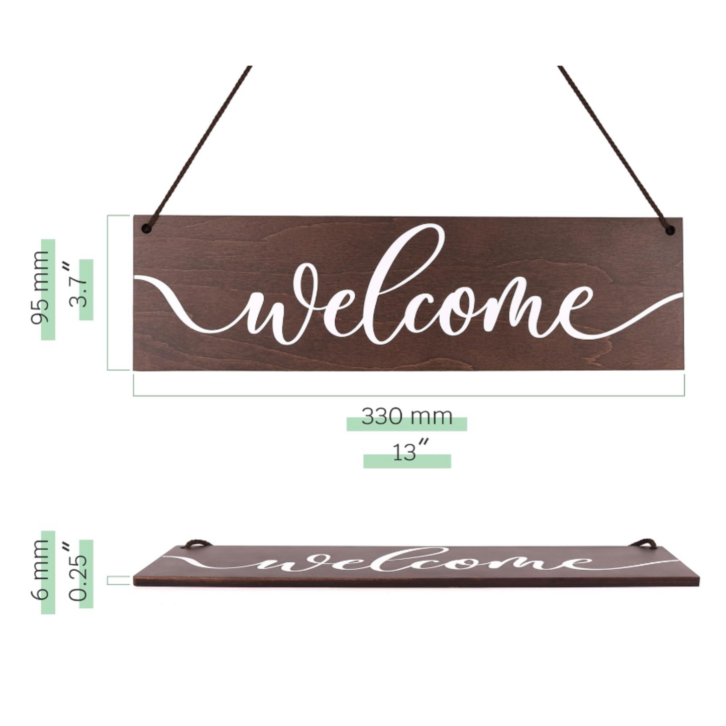 Rustic Wooden Welcome Sign – Durable Door & Wall Décor
