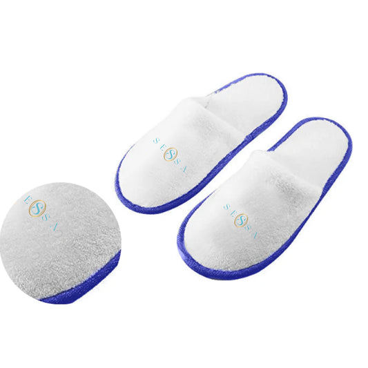 Terry Cloth Slipper – Soft & Comfortable with Embroidered Logo