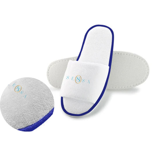Terry Cloth Open Toe Slippers – Soft & Comfortable