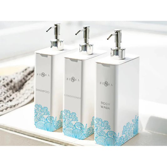 Refillable Dispensers for Shampoo, Conditioner & Body Wash