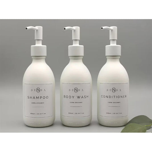 Luxury Refillable Dispensers for Shampoo, Conditioner & Body Wash