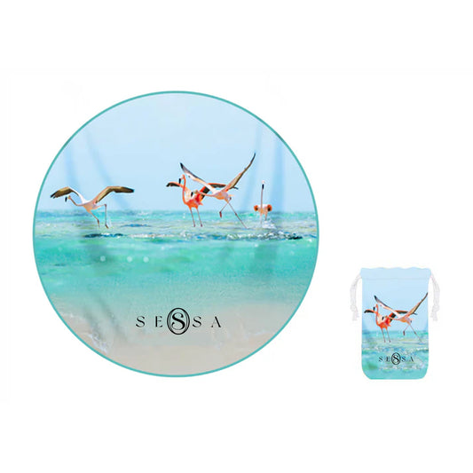 Round Beach Towel with Matching Carry Bag