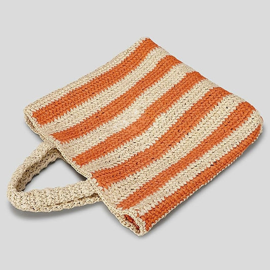 Embroidered Paper Woven Tote Bag