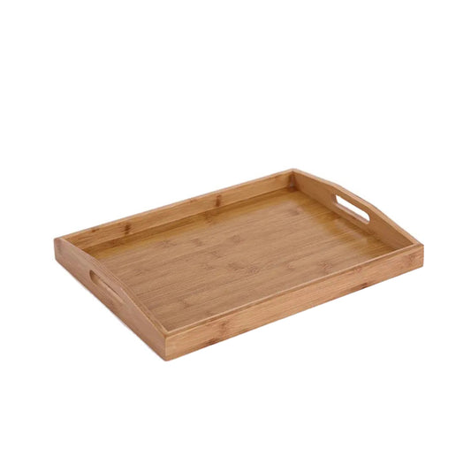 Natural Bamboo Serving Tray – Elegant & Durable with Handles