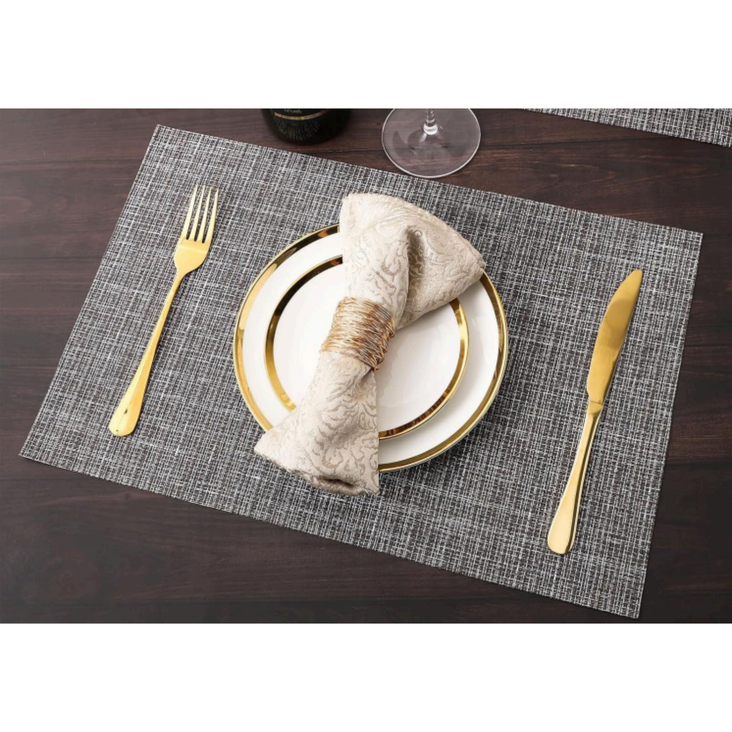 Customizable PVC Vinyl Rectangular Placemats