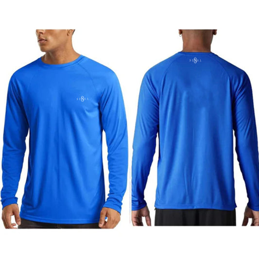 Aqua Armor Crew Neck Long Sleeve – Clingy Fit Rash Guard with Raglan Sleeves