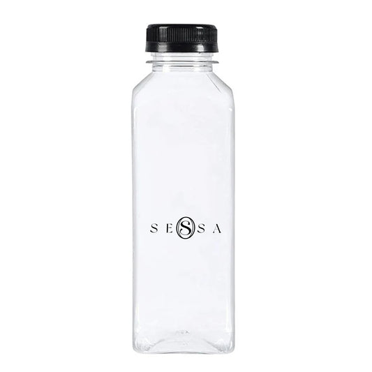 120ml Juice Bottle with Black Plastic Anti-Theft Cap – Screen Printed
