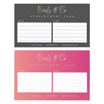 Appointment Reminder Cards for Spa & Salon Services
