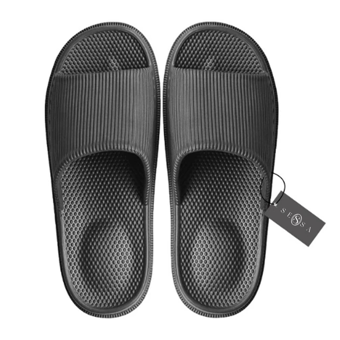 Slipper Slides – PVC Sole & Leather Upper with Custom Logo