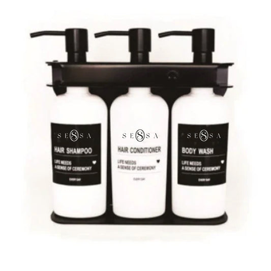 Lockable Black Wall Mounted Toiletry Dispensers (Single, Double, Triple)