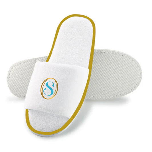 Open Toe Terry Cloth Slippers for Comfort and Relaxation