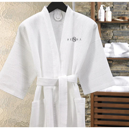Cotton Waffle Robe – Lightweight & Luxurious Spa Robe