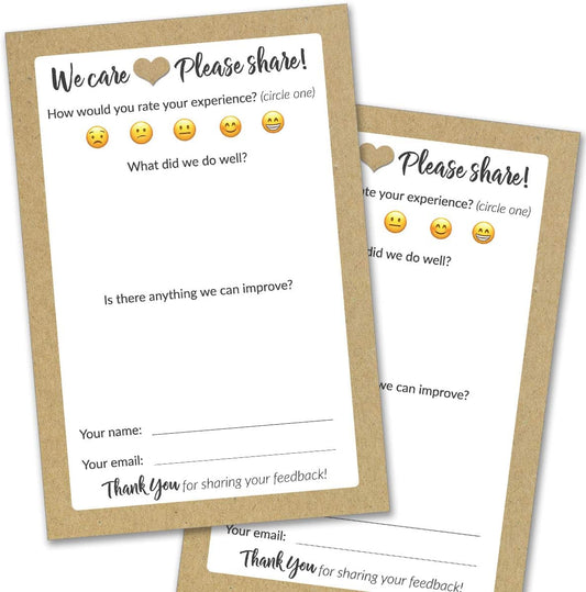 Customized Guest Feedback Cards for Hotels & Restaurants