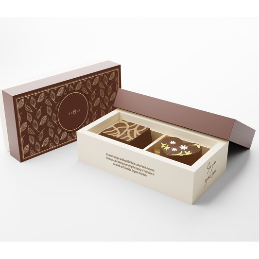 2x Bon Bon Packaging Box – 350g Stock Card, Elegant Candy Gift Box