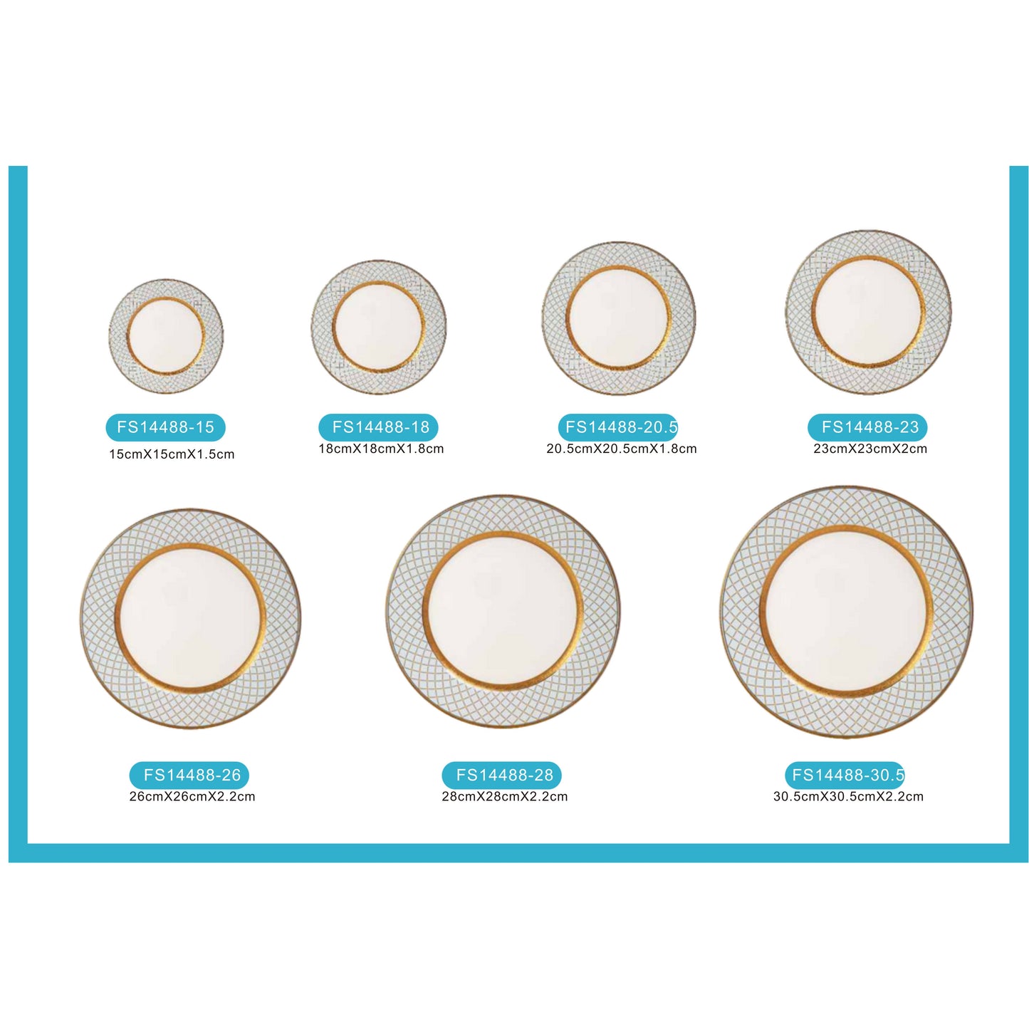 White Ceramic Dinnerware Set with Purple Line Edge Pattern, Golden Rim, and Shiny Surface – 7-Piece Collection