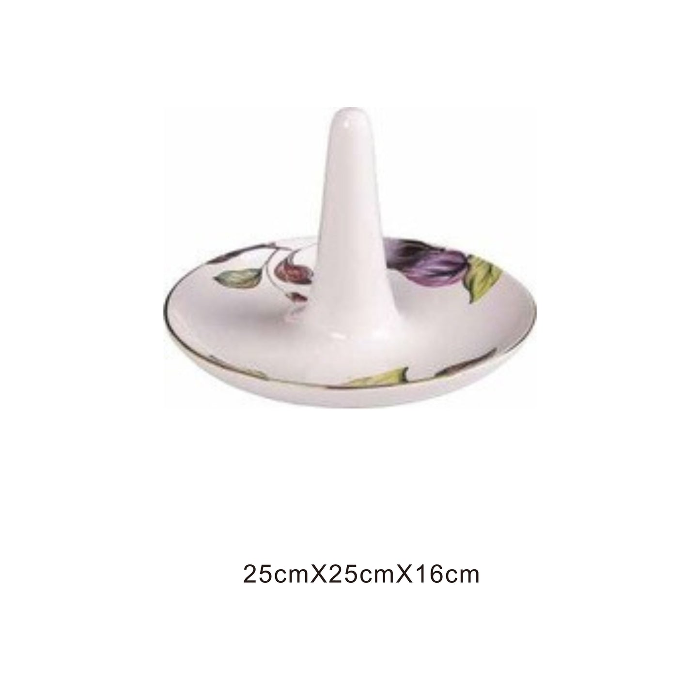 White ceramic animal-face bowl with golden edges and shiny surface