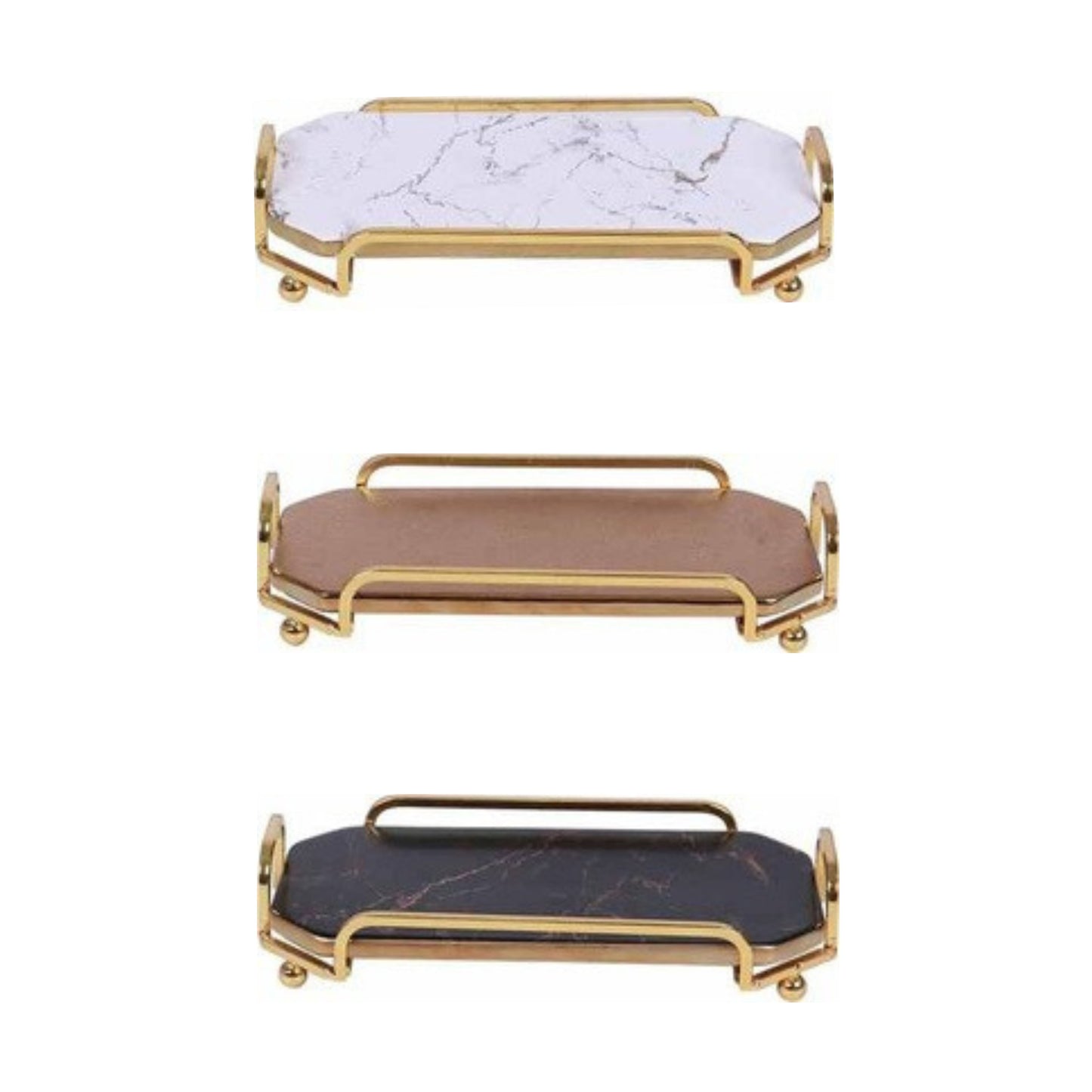 Ceramic single-layer dessert plate with golden edges and handle