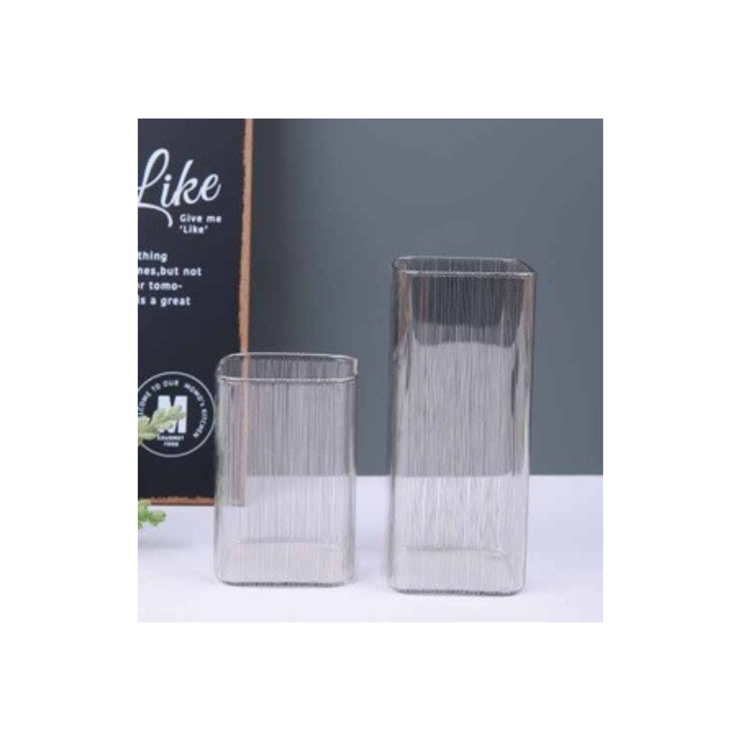 Glass jar with metallic detailing in silver or gold and assorted patterns