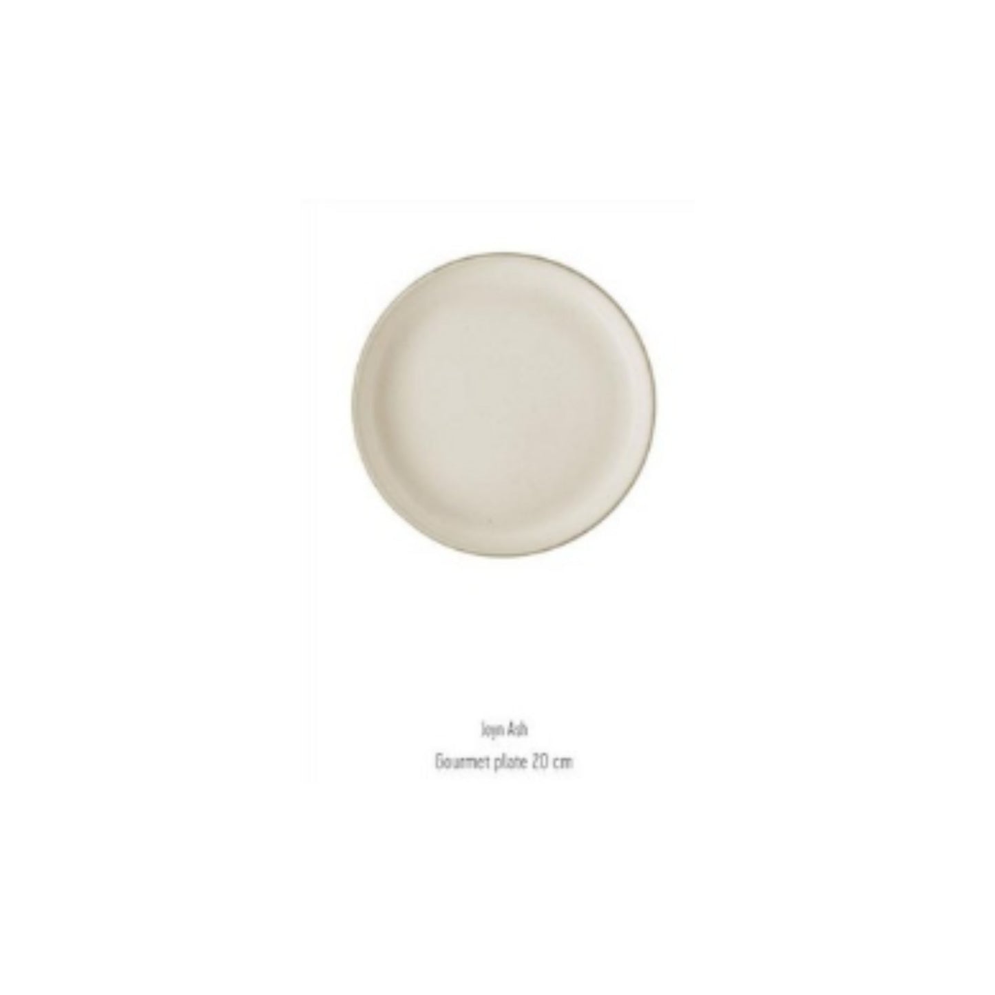 Round stoneware plates in light stone color – Joyn Ash