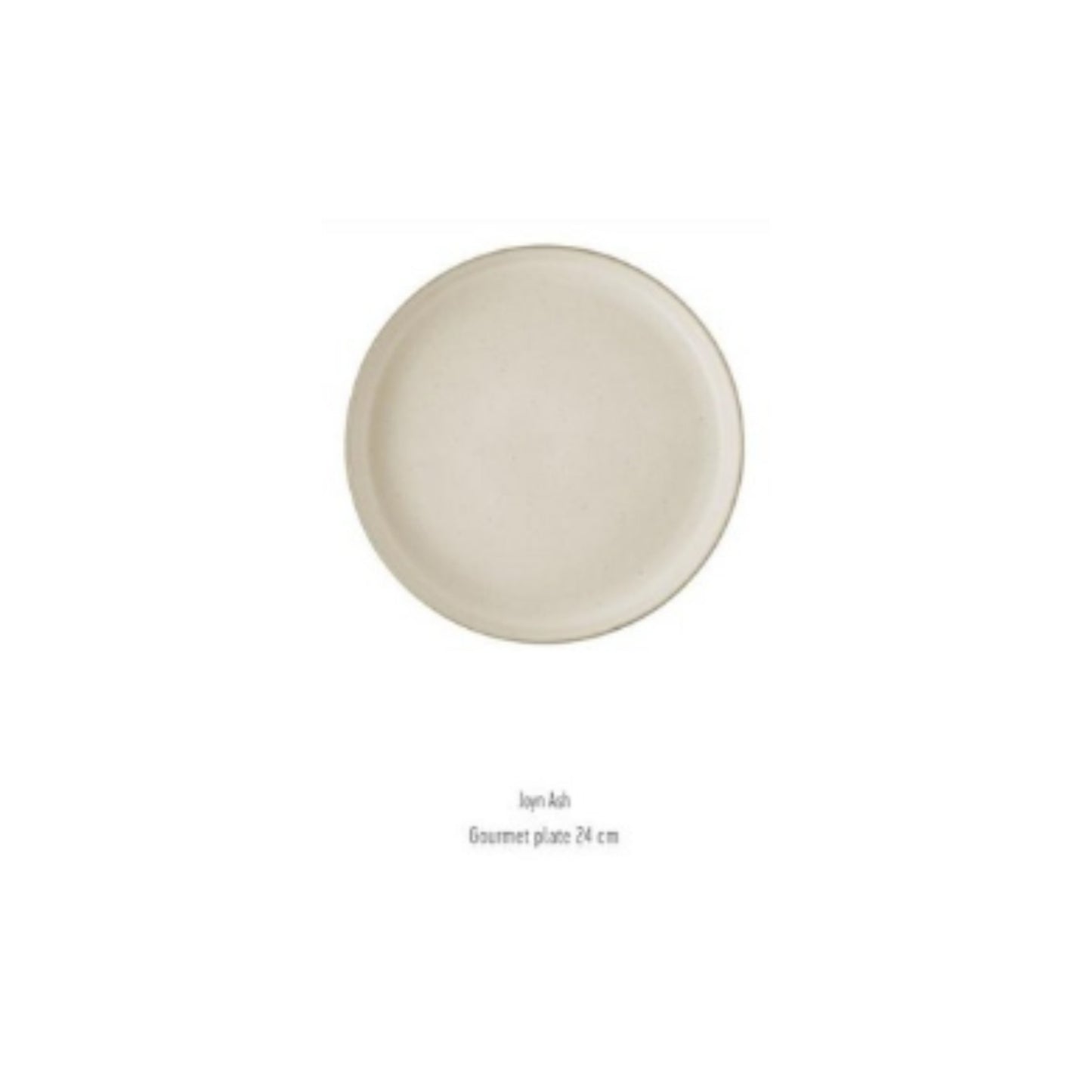 Round stoneware plates in light stone color – Joyn Ash