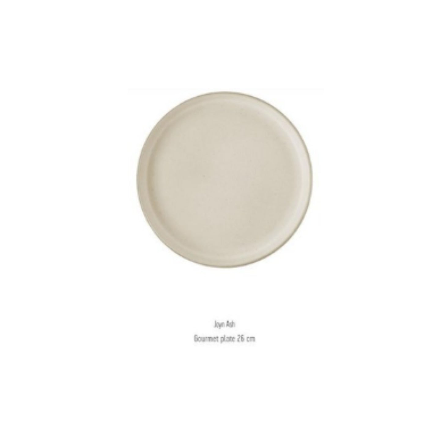 Round stoneware plates in light stone color – Joyn Ash