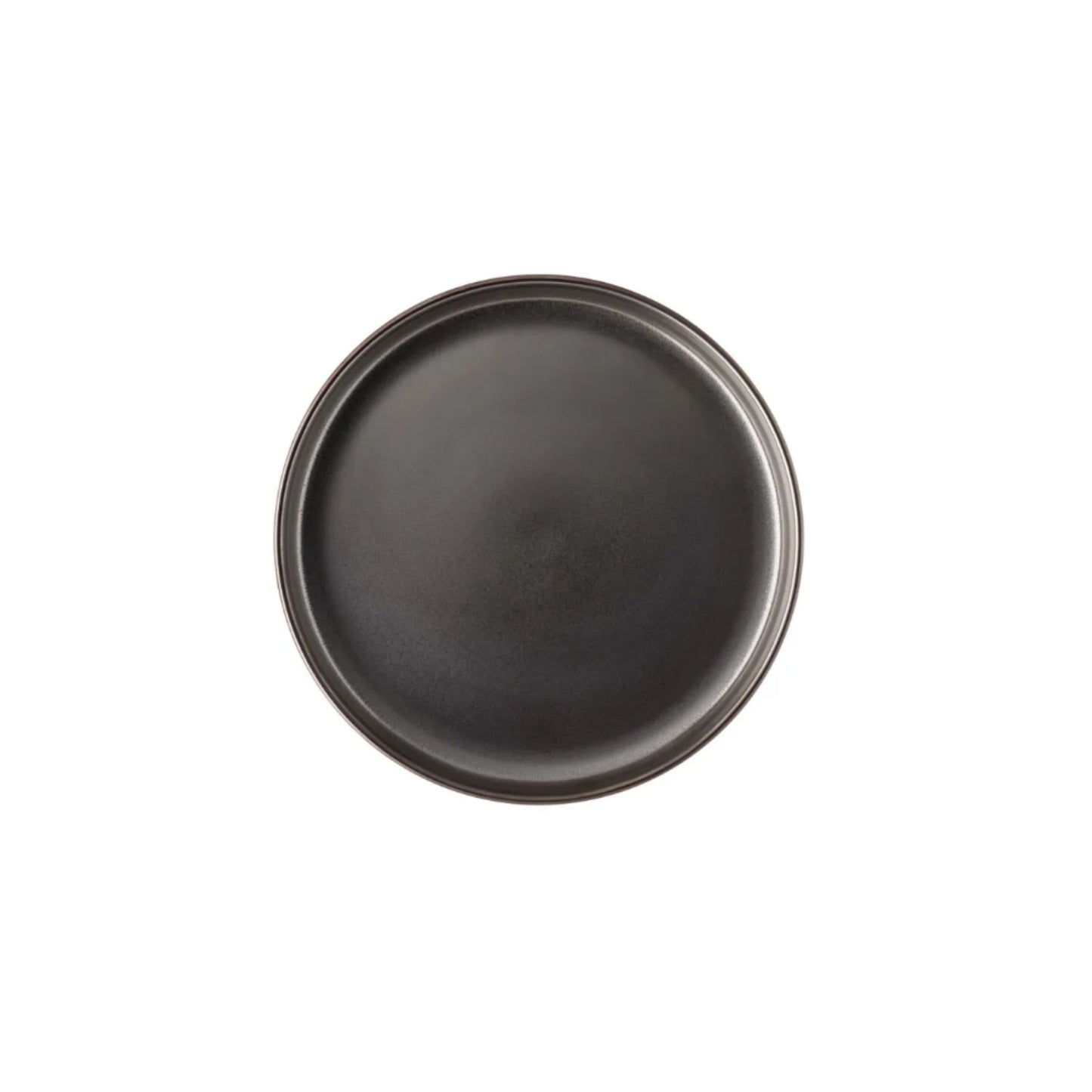 Round stoneware plates in deep iron tone – Joyn Iron