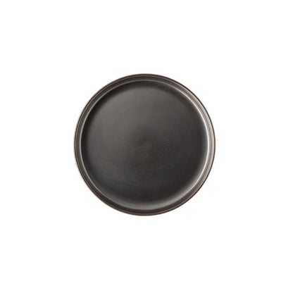 Round stoneware plates in deep iron tone – Joyn Iron