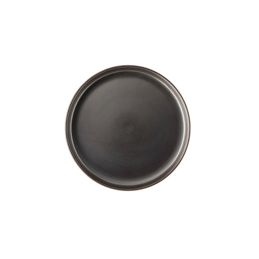 Round stoneware plates in deep iron tone – Joyn Iron
