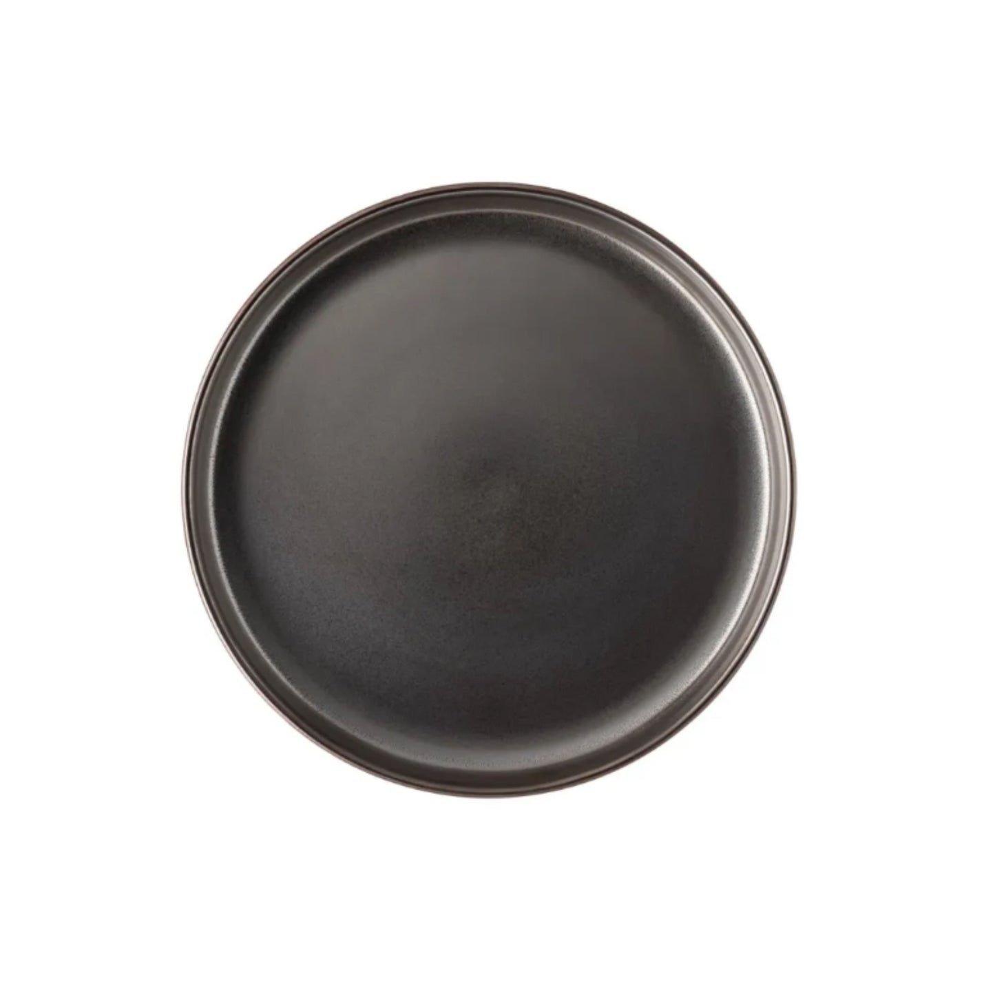Round stoneware plates in deep iron tone – Joyn Iron
