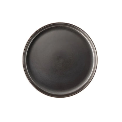 Round stoneware plates in deep iron tone – Joyn Iron