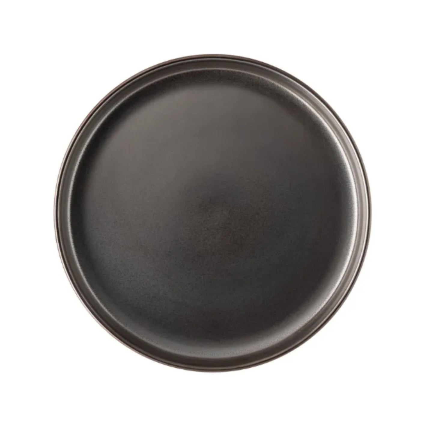 Round stoneware plates in deep iron tone – Joyn Iron