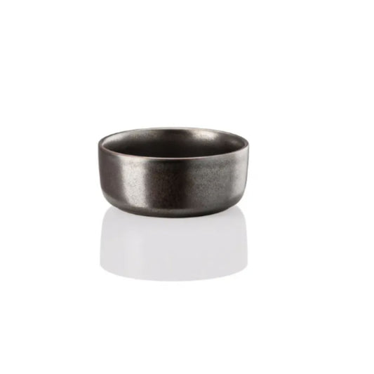 Stoneware soufflé bowl in deep iron tone – Joyn Iron