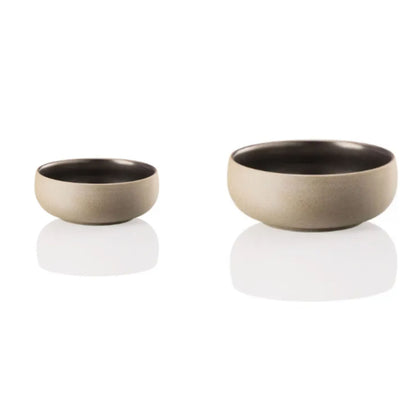 Round stoneware bowls in deep iron tone – Joyn Iron