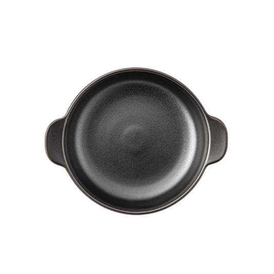 Stoneware sharing bowl in deep iron tone – Joyn Iron