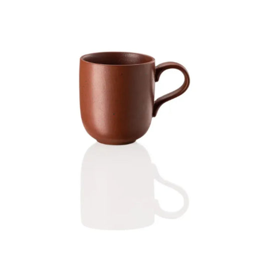Stoneware mug with handle in warm speckled finish – Joyn Spark