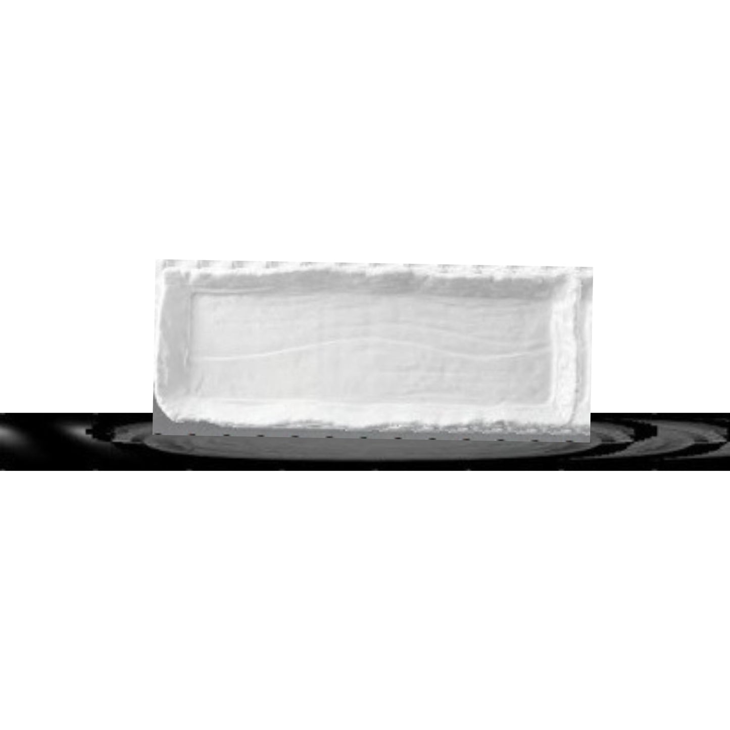 Wavy-Edged Rectangular Stone-Textured Plate A27205