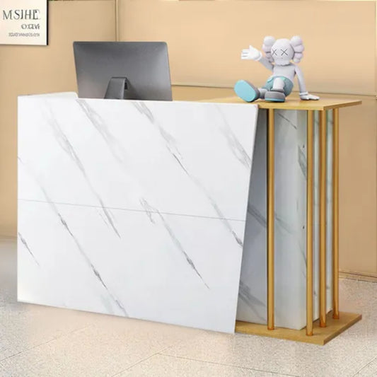 Slim Cashier Shelf – Narrow MDF Counter with Frame Support