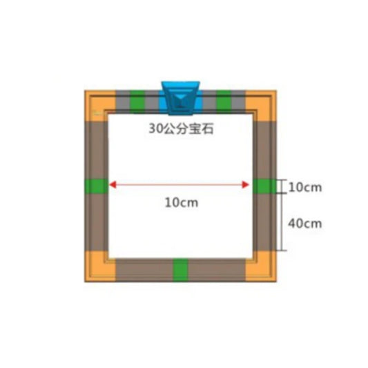 Window Mold – Straight Frame with Decorative Insert (No. 4)