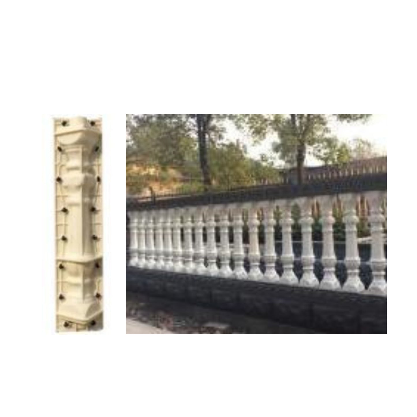 Precast Baluster Mold – Decorative Dual Height Design (B-6)