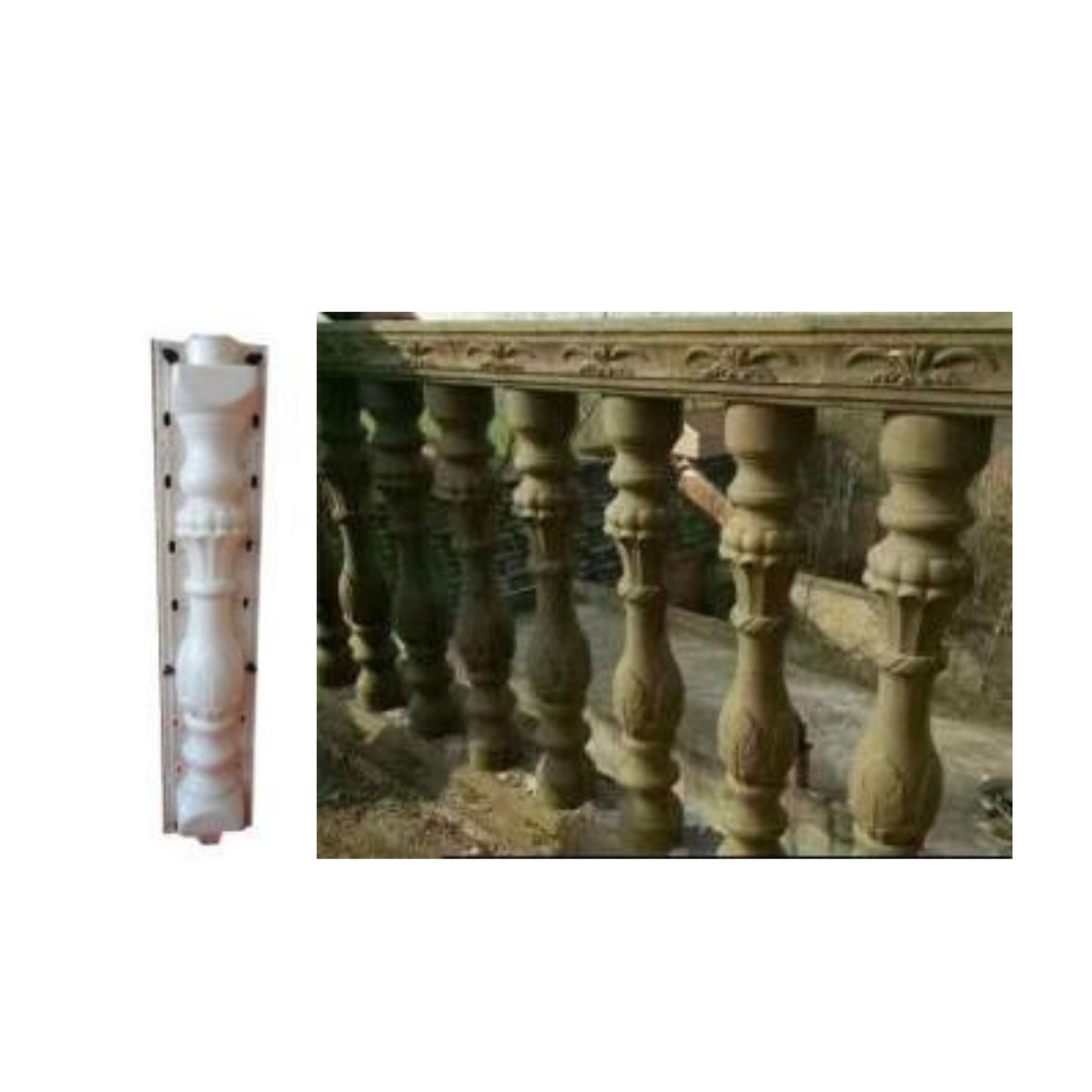 Precast Baluster Mold – Multi-Height Decorative Design (B-7)