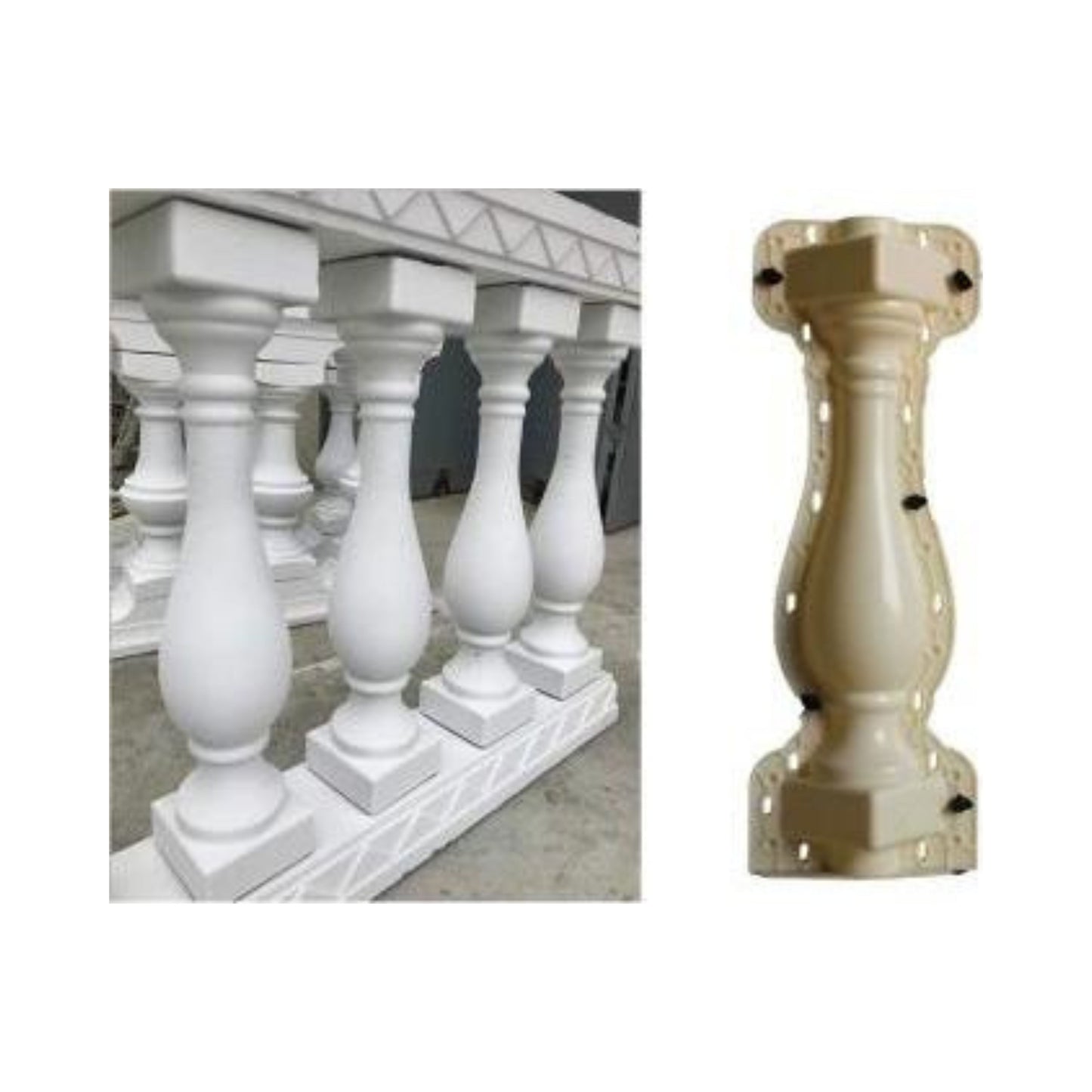 Precast Baluster Mold – Short Vertical Design (B-16)